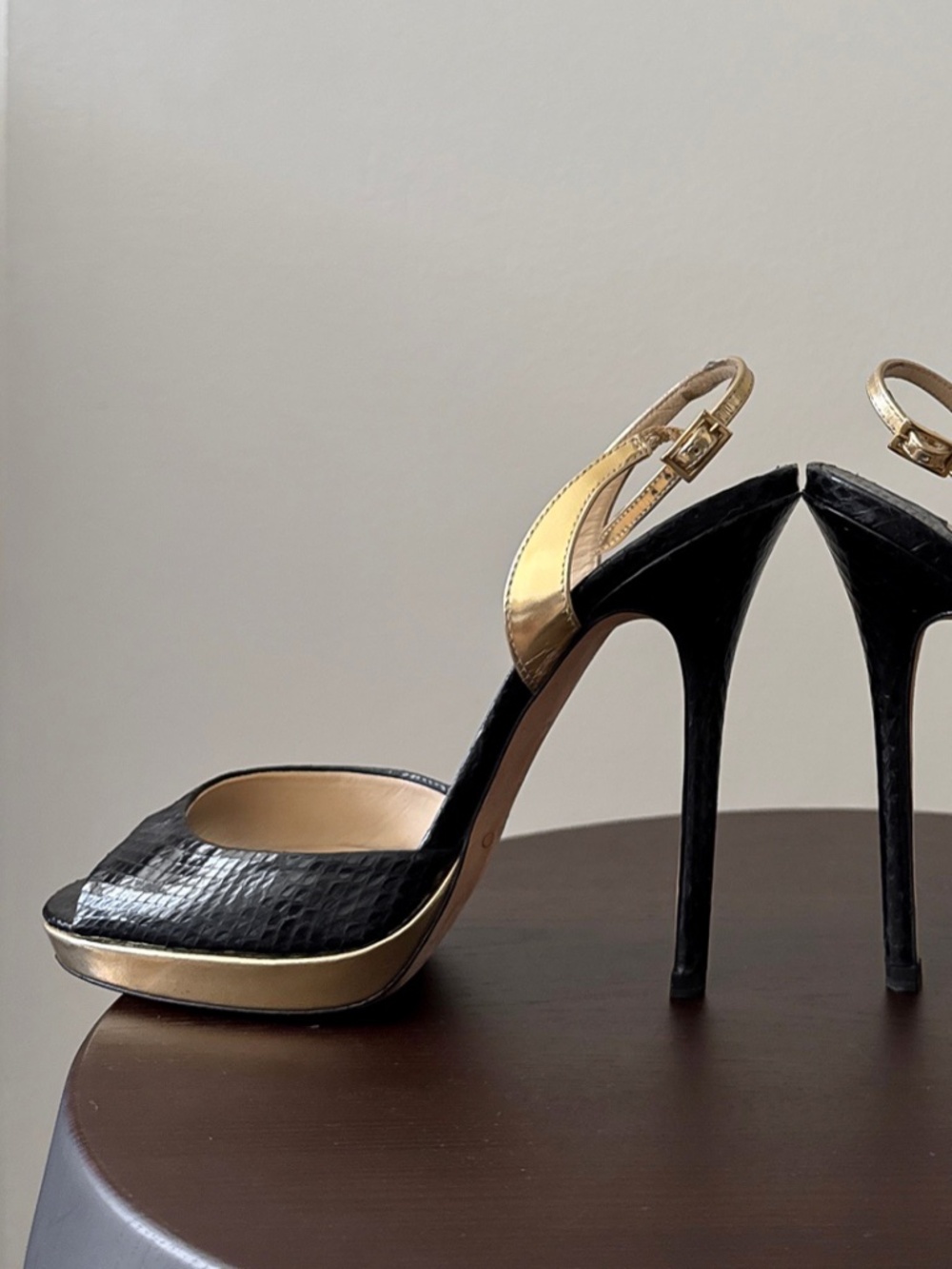 Jimmy Choo Snake Watersnake Heels Size 37